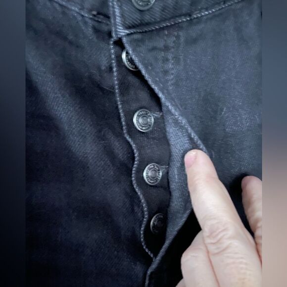 We The Free People Maggie distressed button fly fray leg denim jeans - Picture 4 of 9